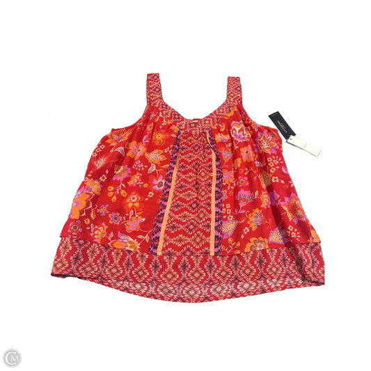 Tank Top By Liverpool In Orange & Red, Size: M