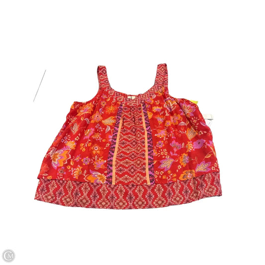 Tank Top By Liverpool In Orange & Red, Size: M