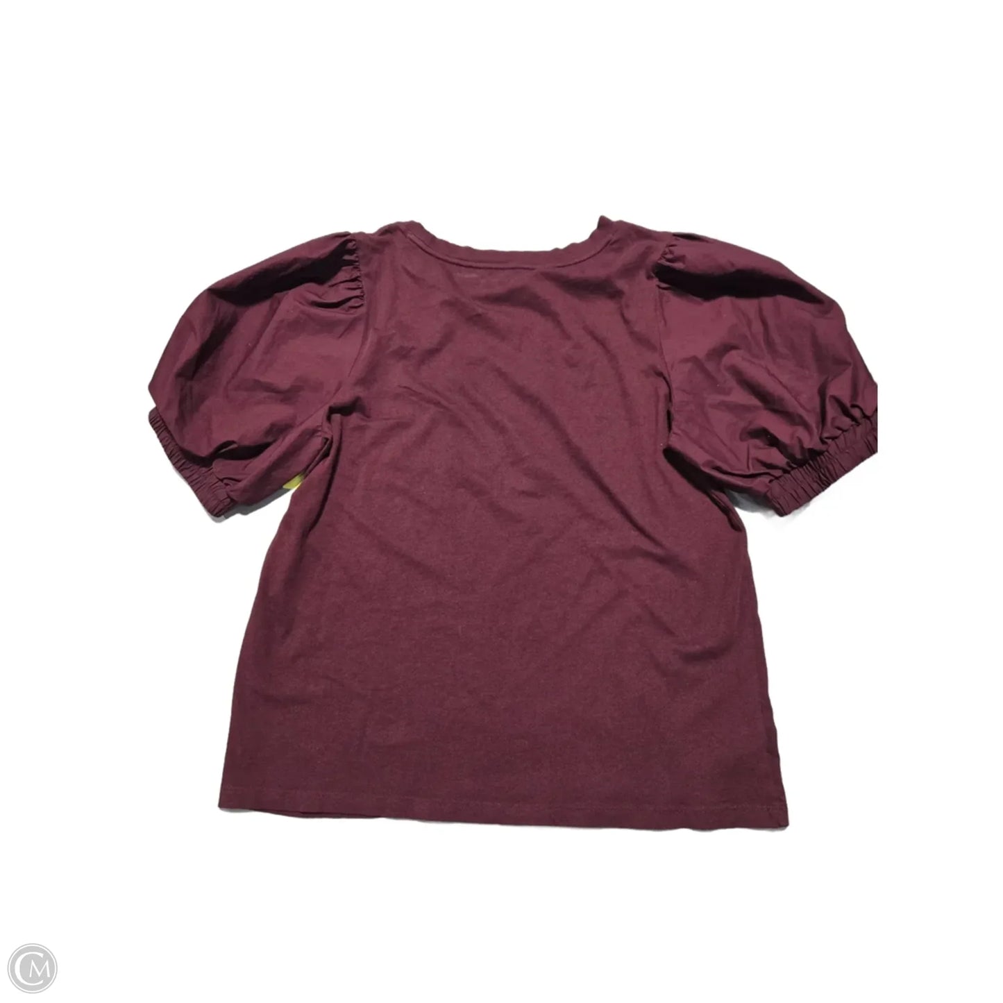 Top Short Sleeve By Loft In Maroon, Size: L