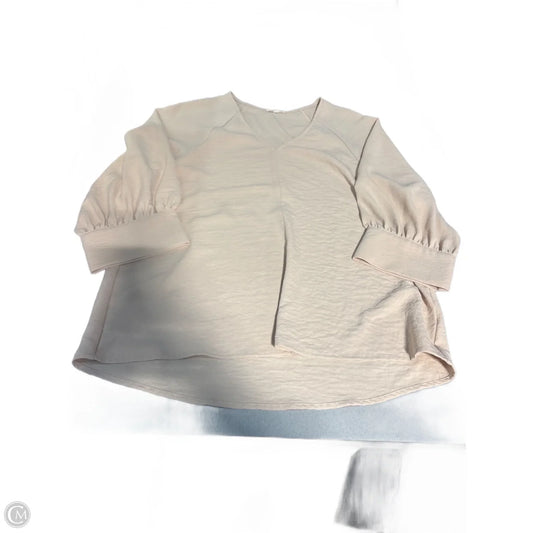 Top 3/4 Sleeve By Jodifl In Cream, Size: M