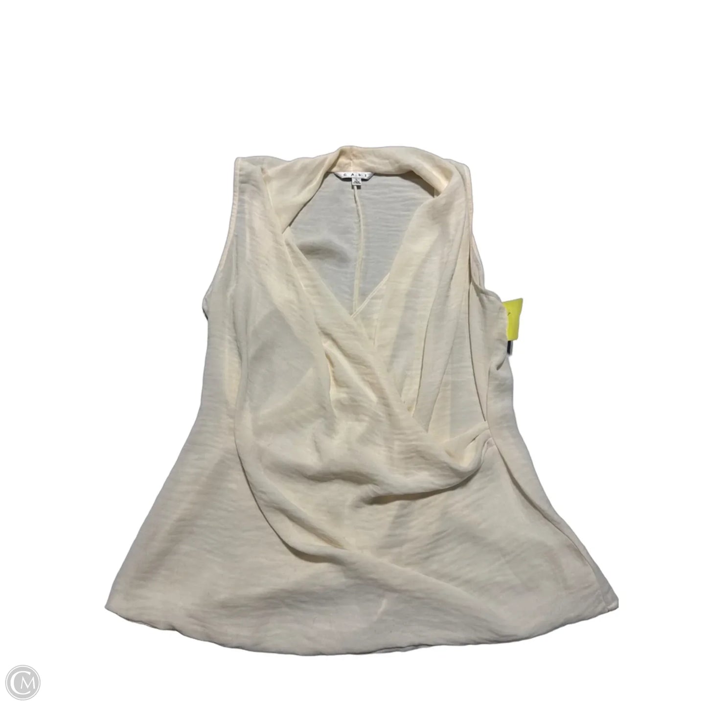 Top Sleeveless By Cabi In Cream, Size: L