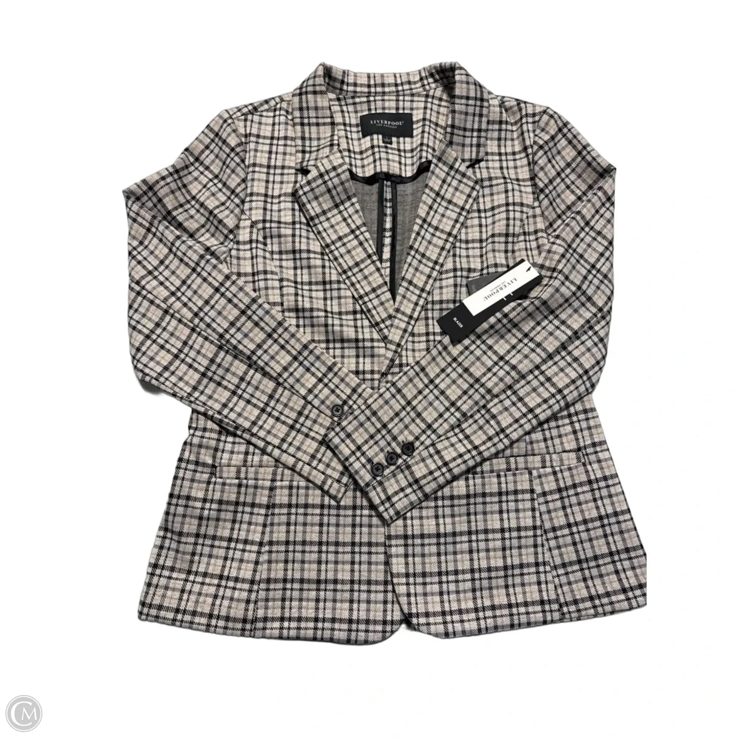 Blazer By Liverpool In Plaid Pattern, Size: L