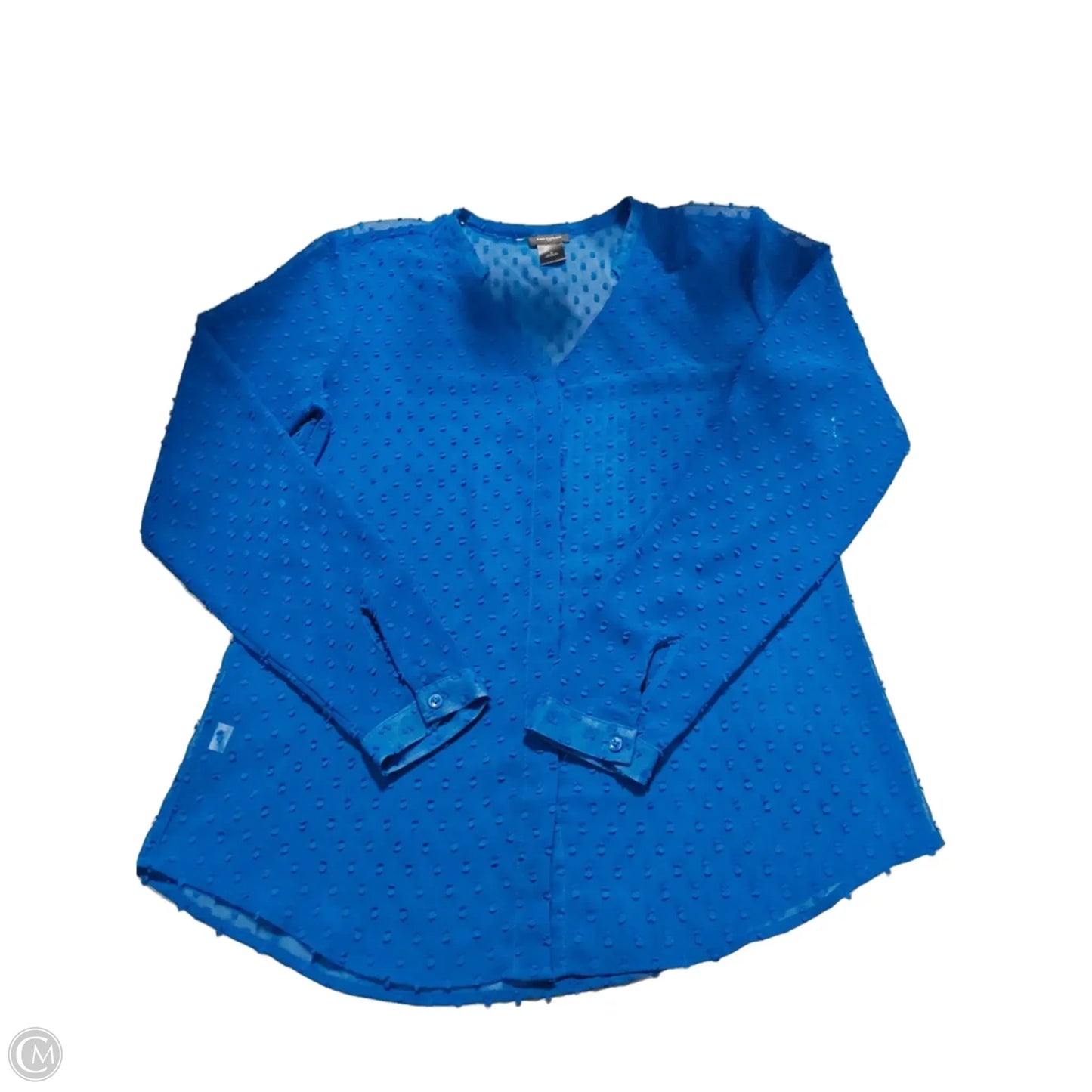 Top Long Sleeve By Ann Taylor In Blue, Size: S