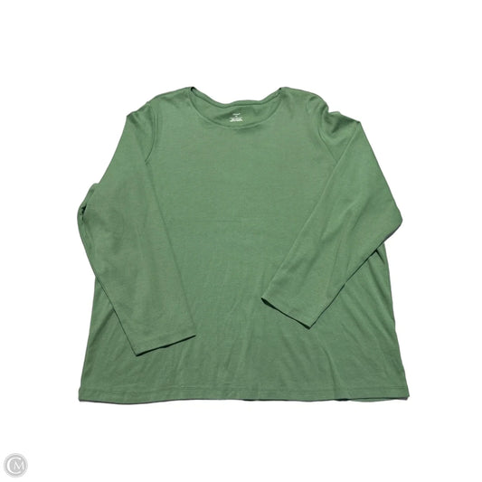 Top Long Sleeve By Cj Banks In Green, Size: 3x