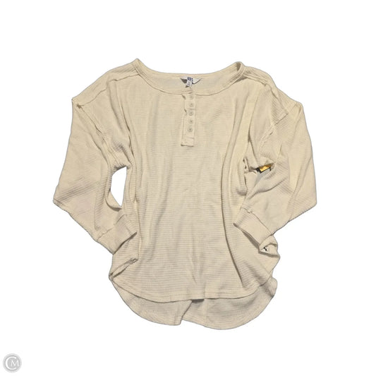 Top Long Sleeve By Joy Lab In Cream, Size: Xl