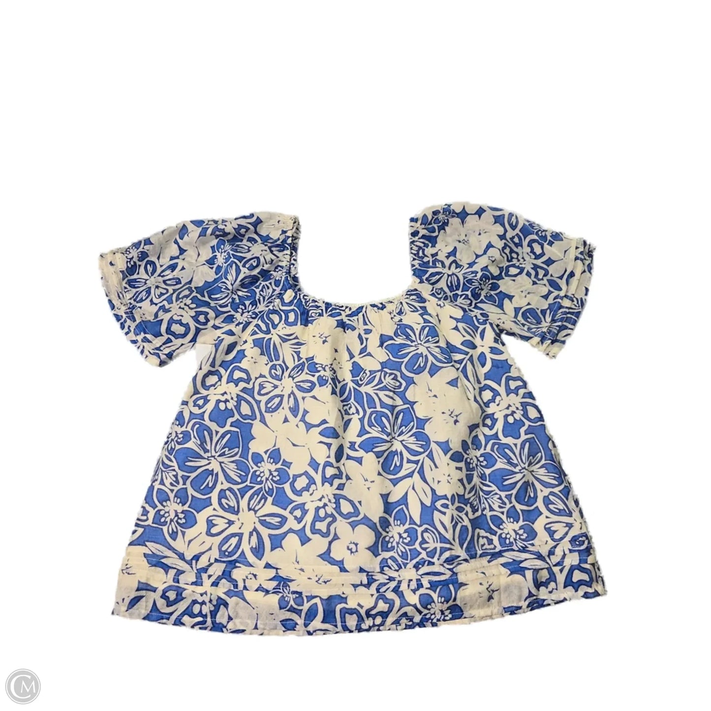 Top Short Sleeve By Greylin In Blue & Cream, Size: Xs
