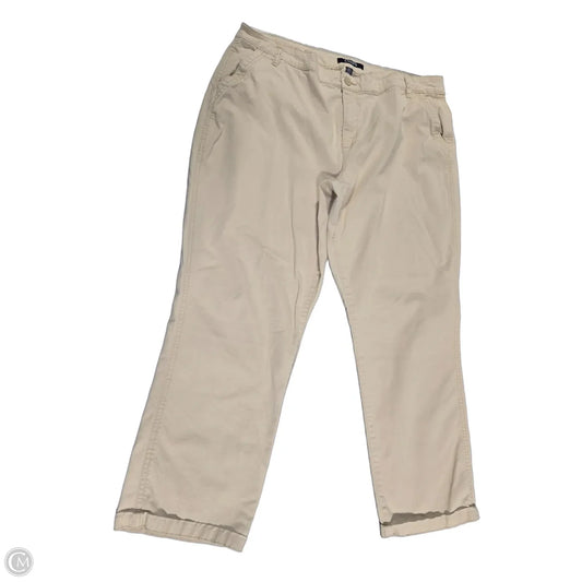 Capris By Chaps In Tan, Size: 16