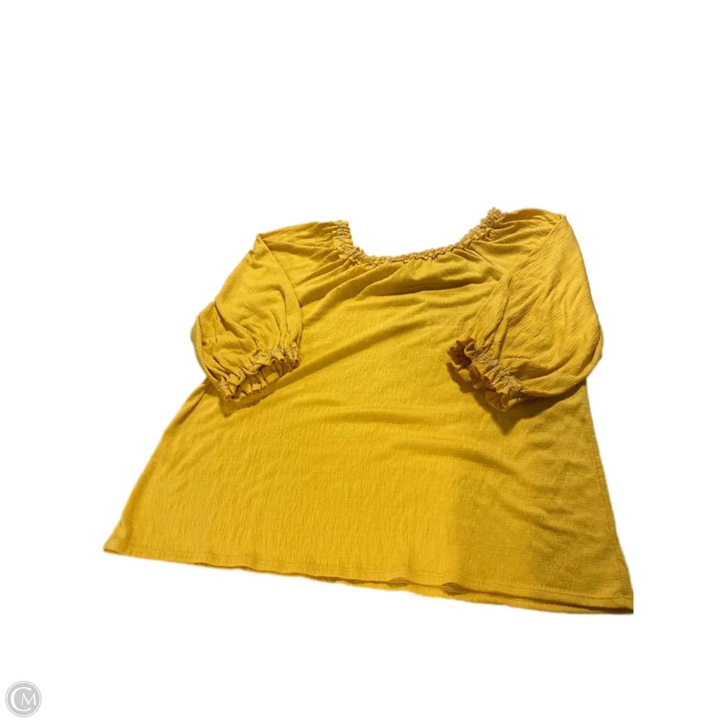 Top Long Sleeve By Max Studio In Yellow, Size: 1x
