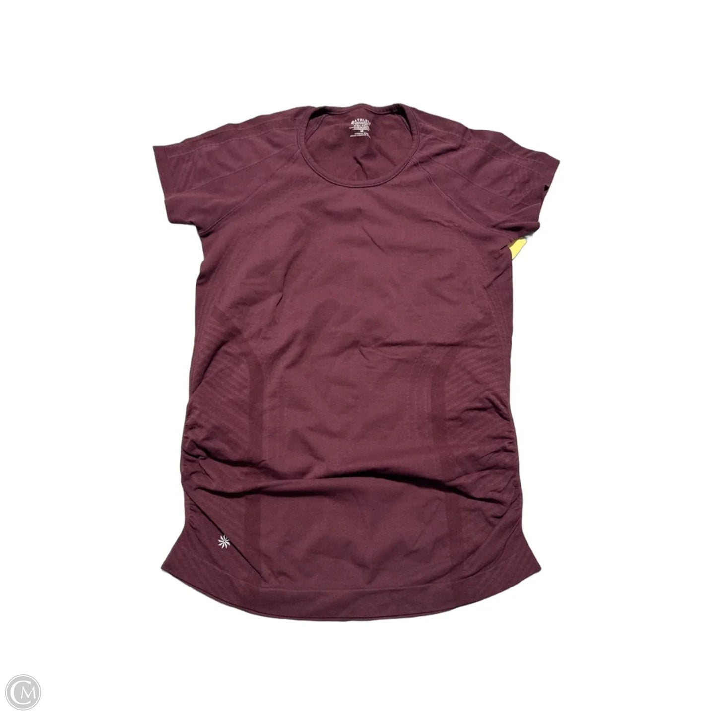 Top Short Sleeve By Athleta In Maroon, Size: M