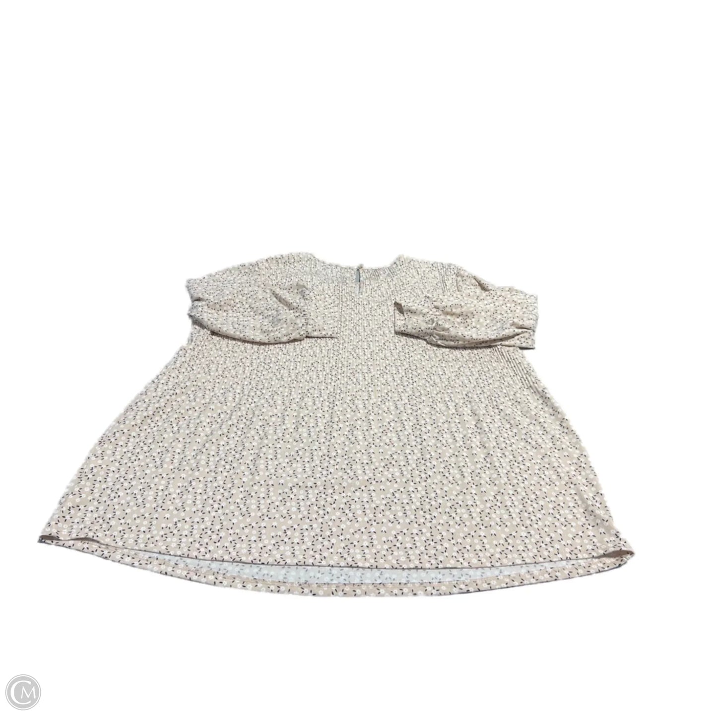 Top Long Sleeve By Adrianna Papell In Floral Print, Size: 1x