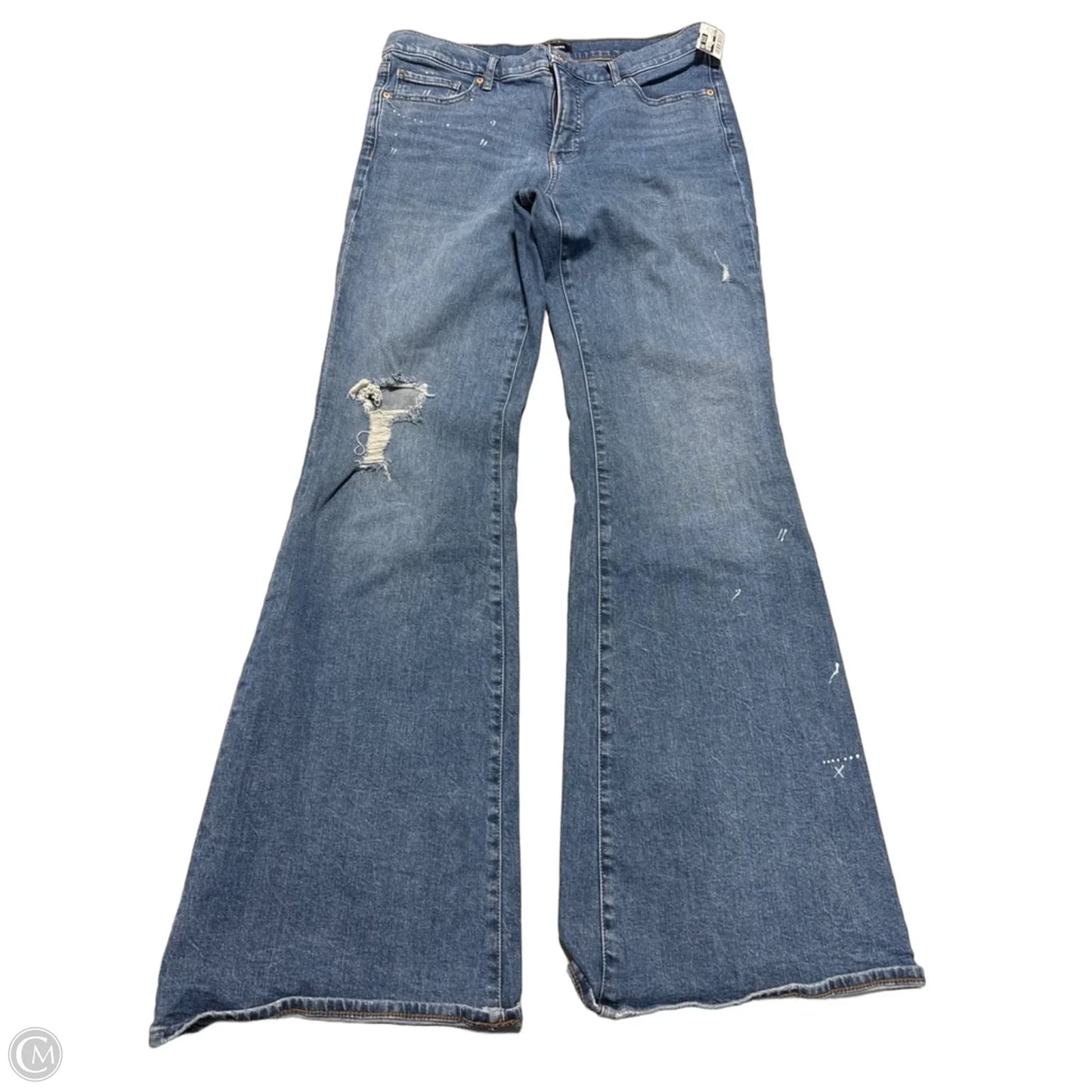 Jeans Flared By Express In Blue Denim, Size: 12