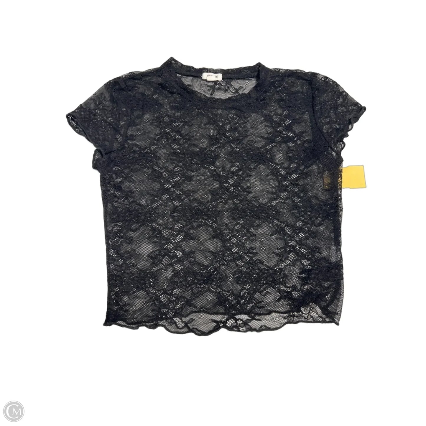 Top Short Sleeve By Garage In Black, Size: S