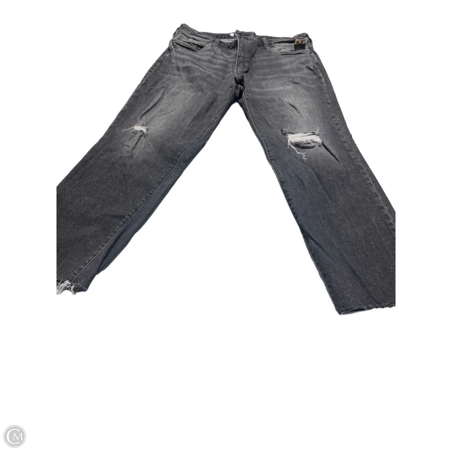 Jeans Straight By Kut In Black Denim, Size: 14