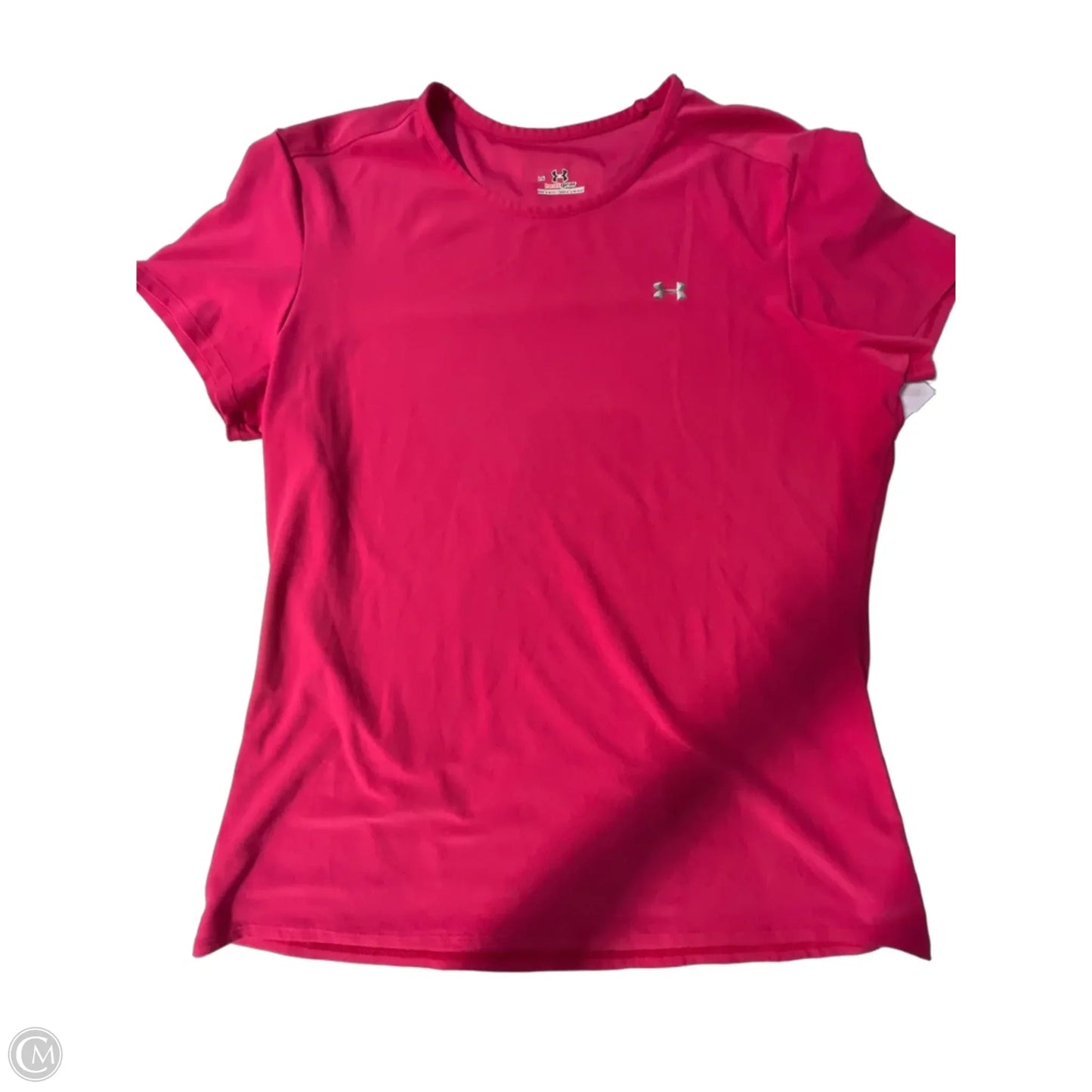 Athletic Top Short Sleeve By Under Armour In Pink, Size: L
