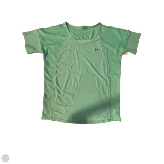 Athletic Top Short Sleeve By Under Armour In Green, Size: L