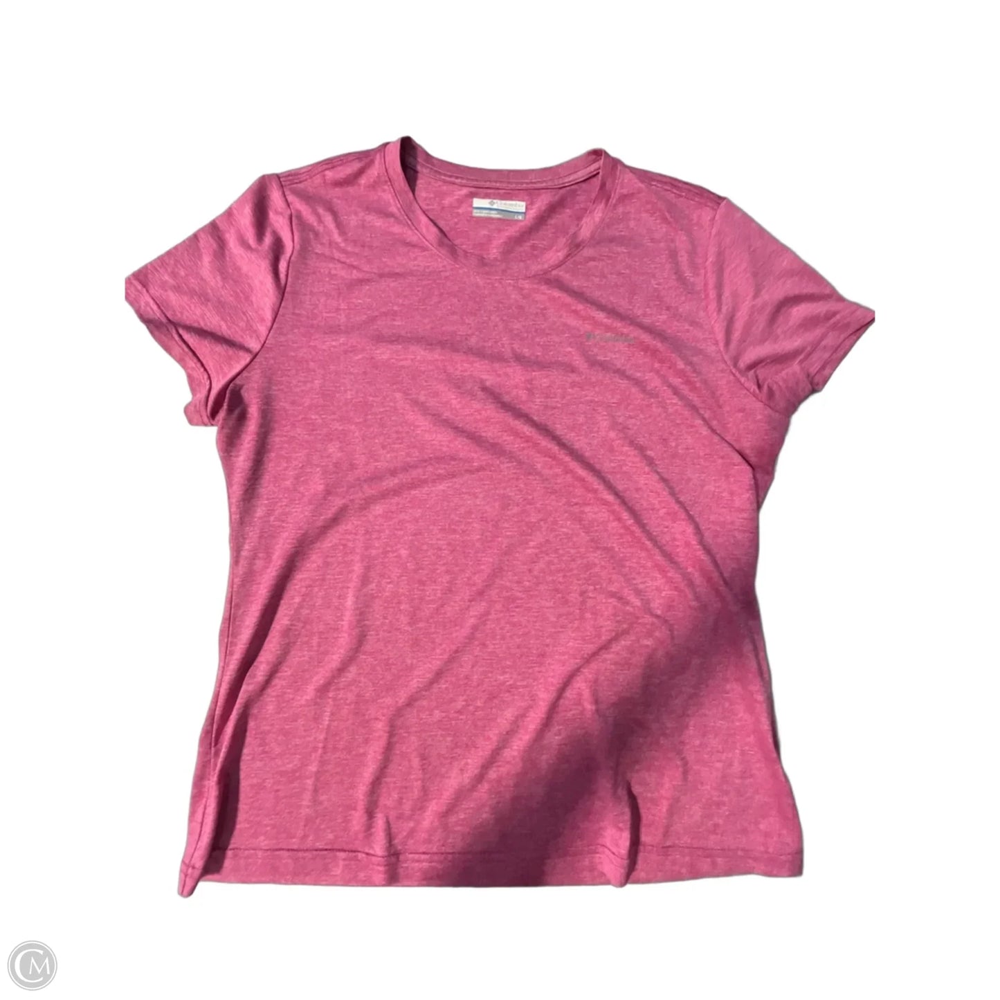 Athletic Top Short Sleeve By Columbia In Pink, Size: L