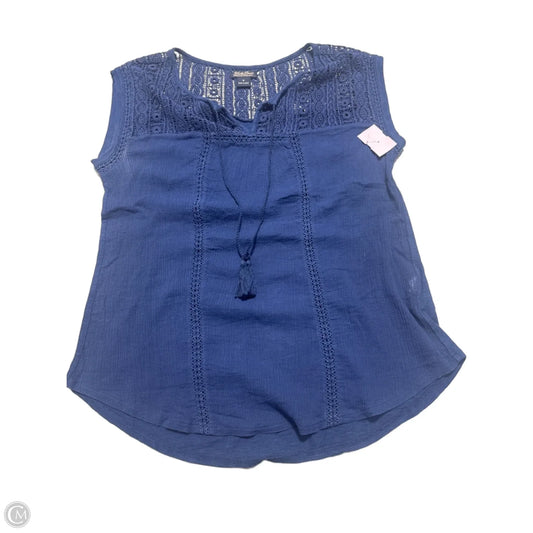 Top Short Sleeve By Lucky Brand In Navy, Size: M