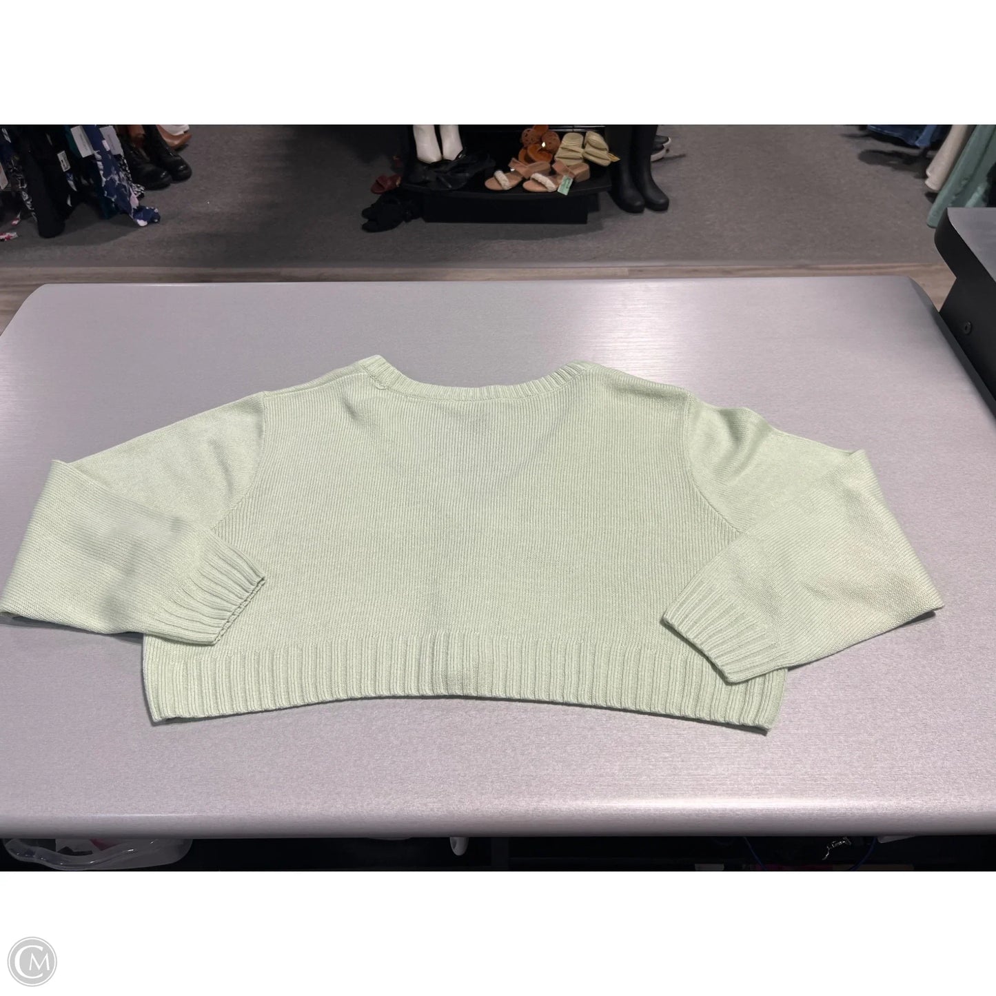 Sweater Cardigan By Divided In Green, Size: Xl