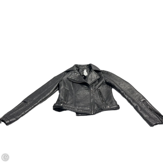 Jacket Moto Leather By Cmc In Black, Size: S
