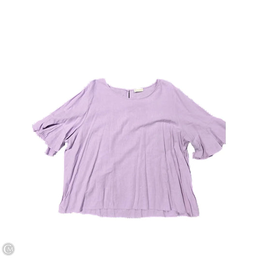 Top 3/4 Sleeve By Cynthia Rowley In Purple, Size: 3x