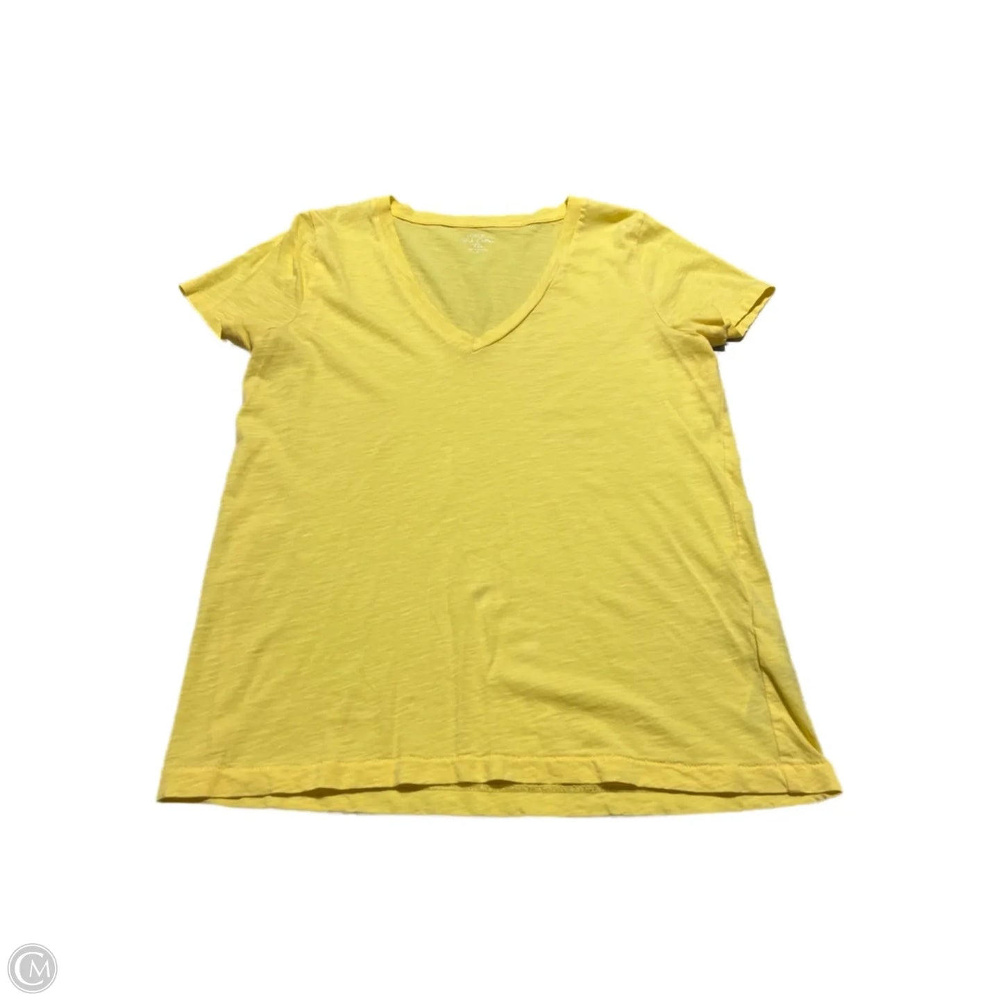 Top Short Sleeve Basic By J. Crew In Yellow, Size: L