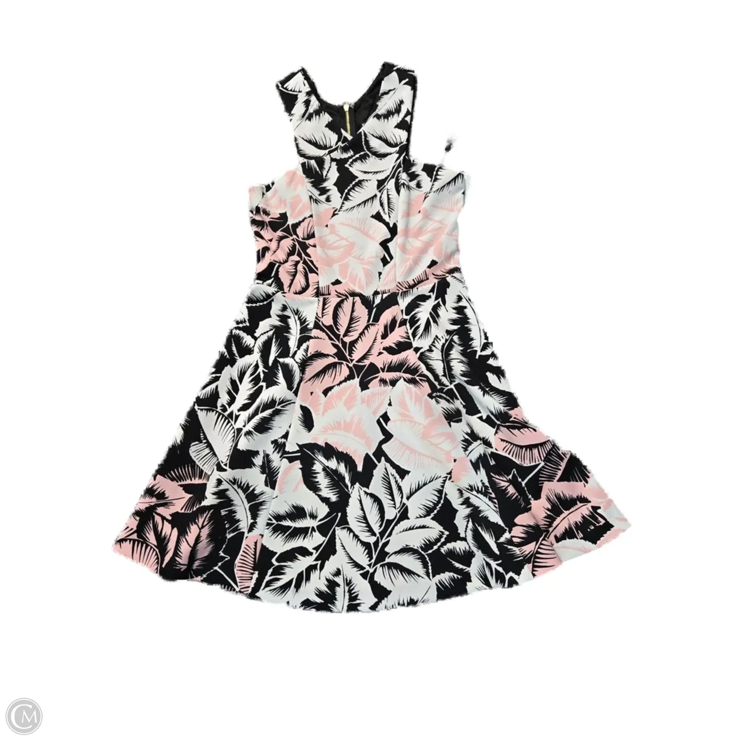 Dress Party Midi By Express In Black & Pink, Size: 6