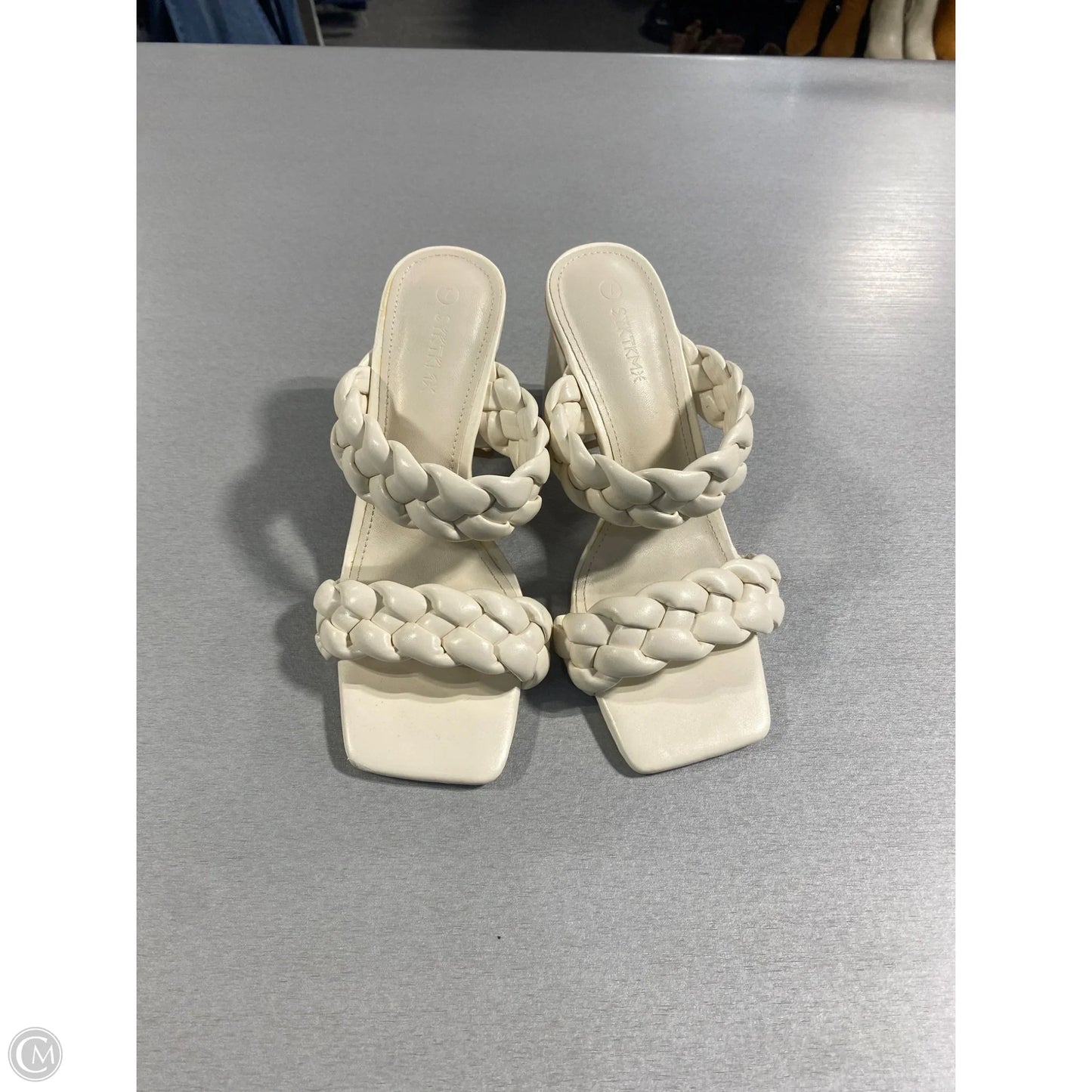 Shoes Heels Block By Cme In Cream, Size: 7