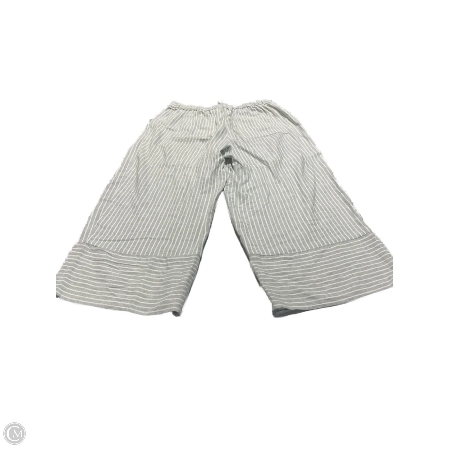 Pants Linen By Cme In Green & White, Size: 8