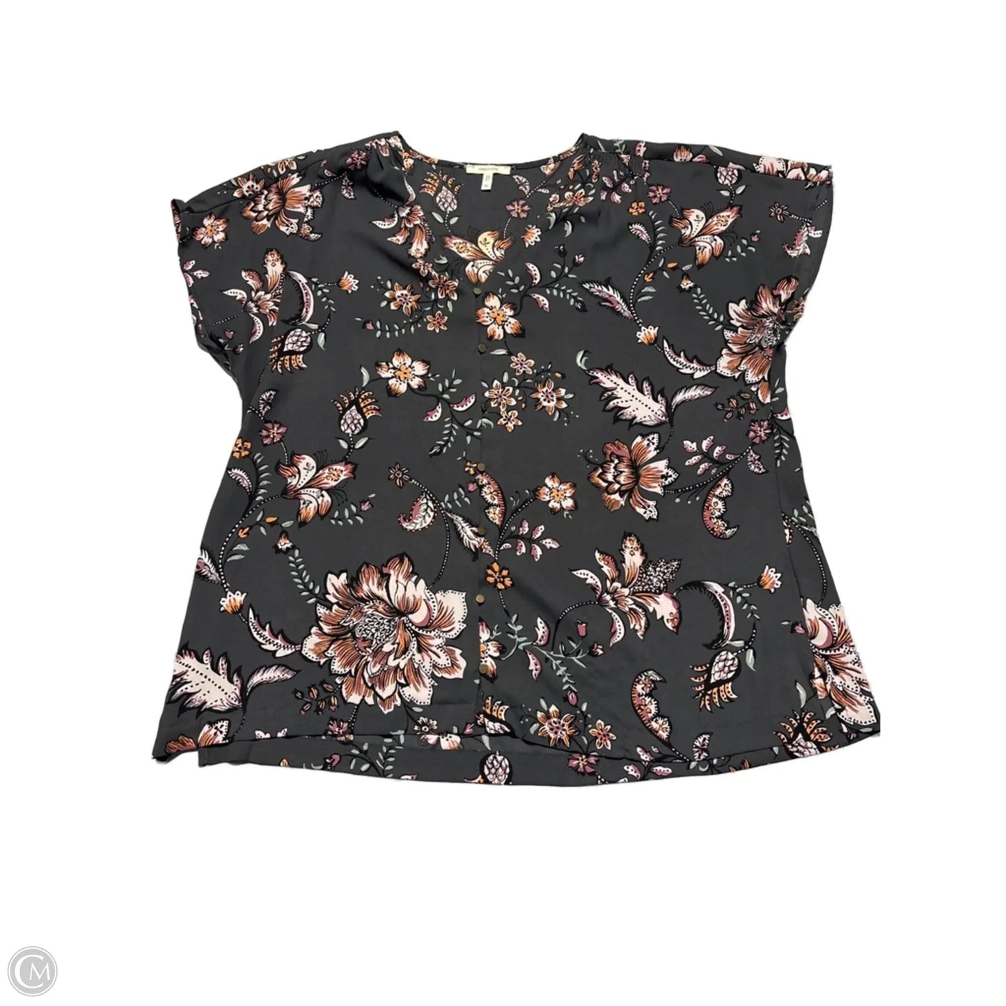 Top Short Sleeve By Maurices In Floral Print, Size: Xl