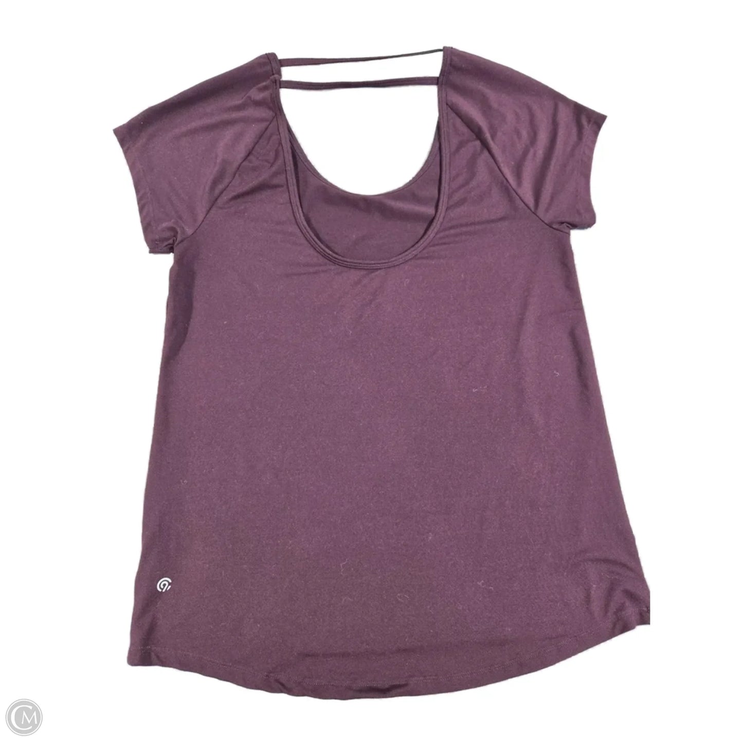 Athletic Top Short Sleeve By Champion In Maroon, Size: S