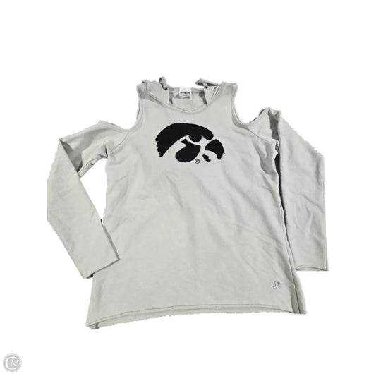 Sweatshirt Hoodie By Authentic In Grey, Size: S