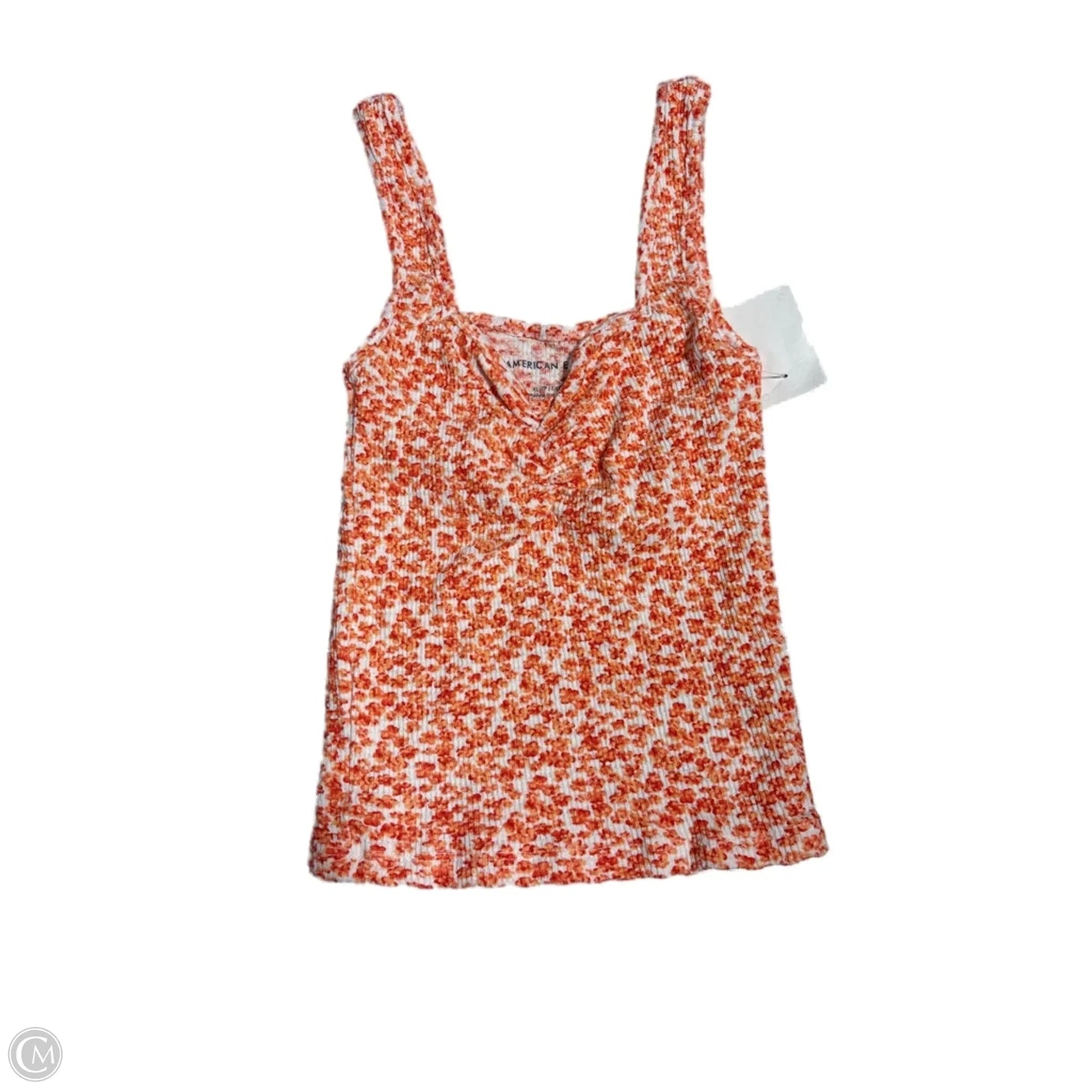 Tank Top By American Eagle In Orange & White, Size: Xs