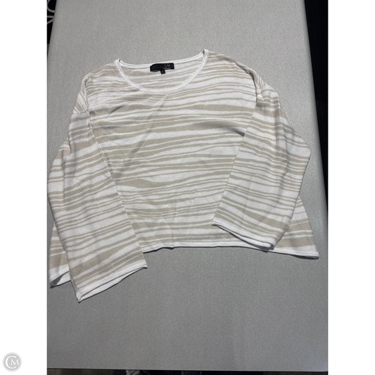 Sweatshirt Crewneck By Cme In Tan & White, Size: L