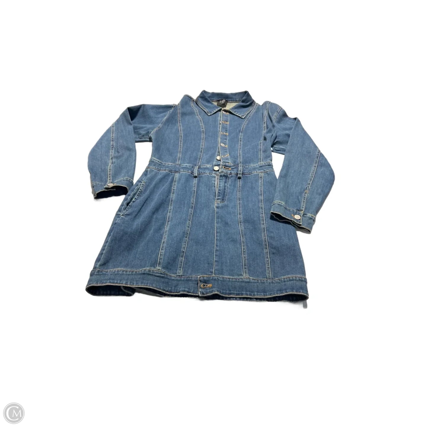 Dress Casual Midi By Fate In Blue Denim, Size: M