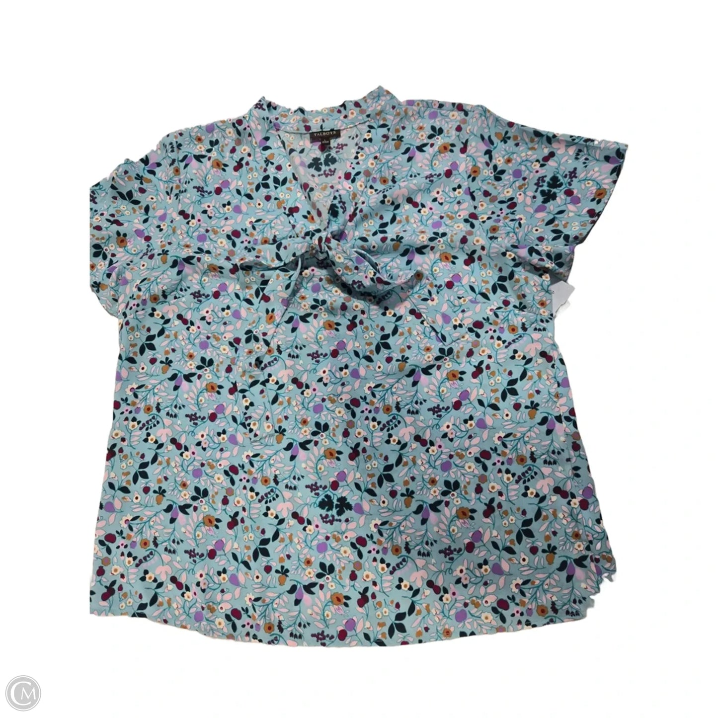 Top Short Sleeve By Talbots In Floral Print, Size: L
