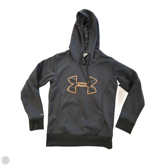 Sweatshirt Hoodie By Under Armour In Black & Pink, Size: Xs