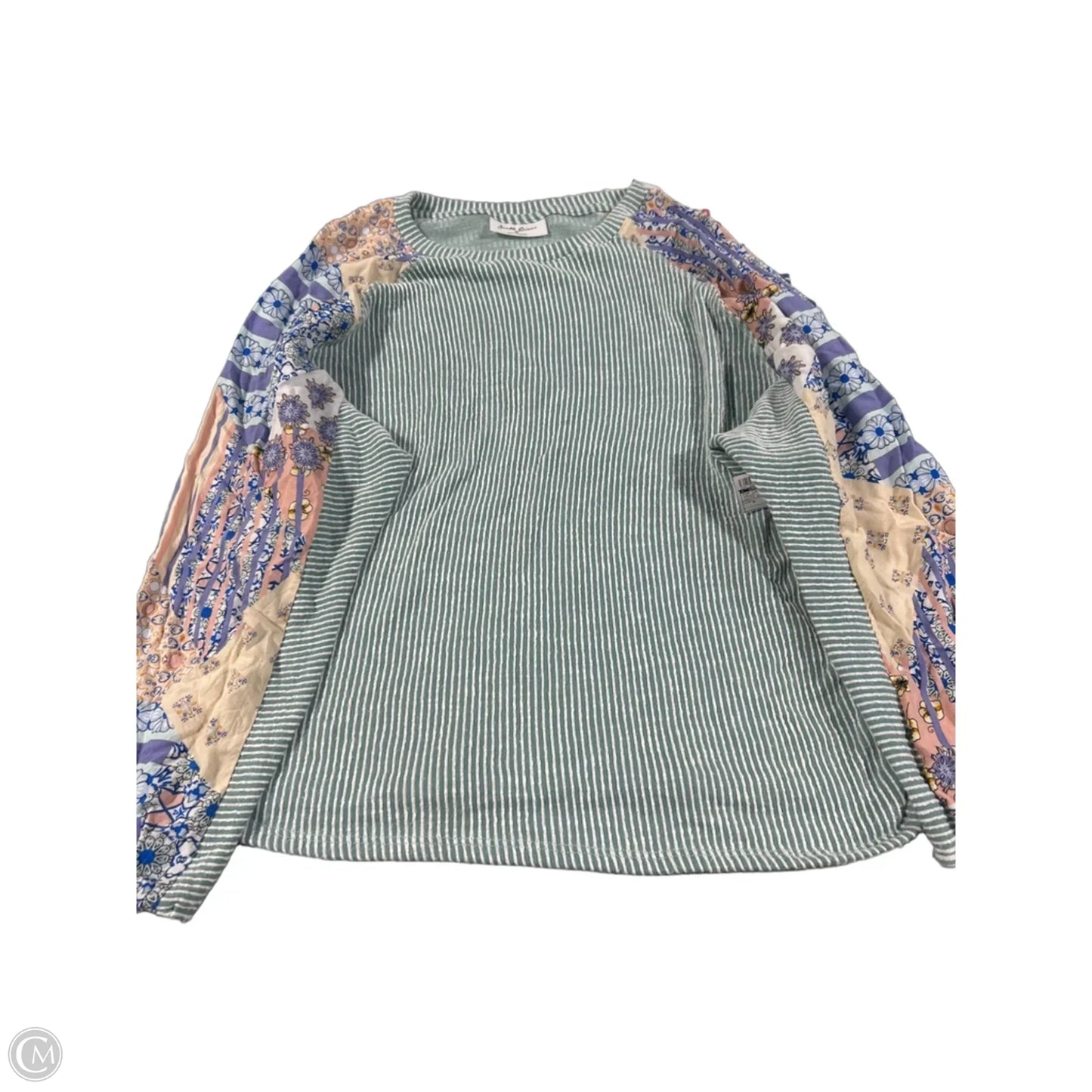 Top Long Sleeve By Cmc In Green, Size: S