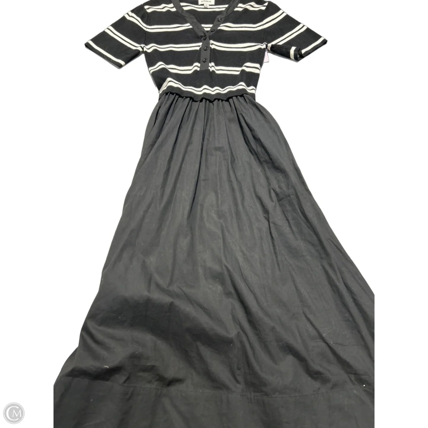 Dress Casual Midi By Evereve In Black & White, Size: S