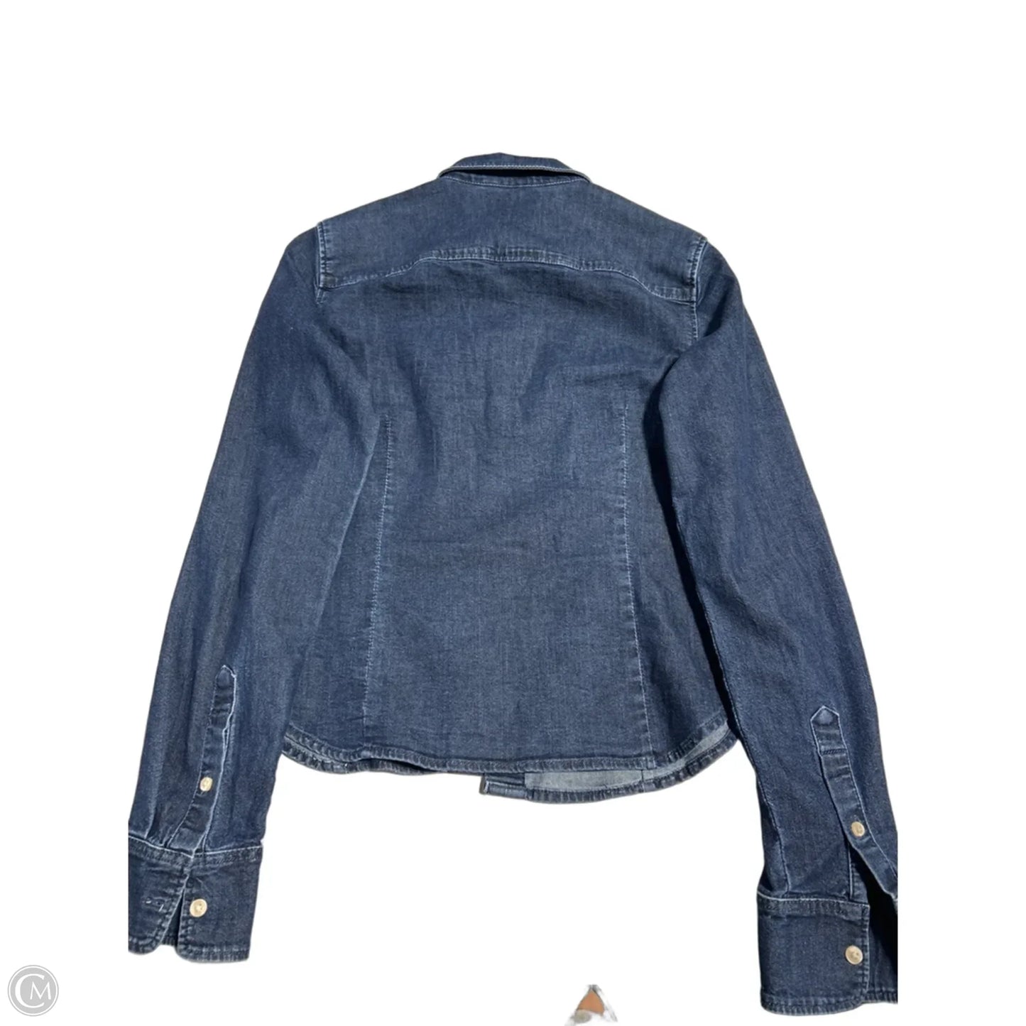 Top Long Sleeve By Gap In Blue Denim, Size: S