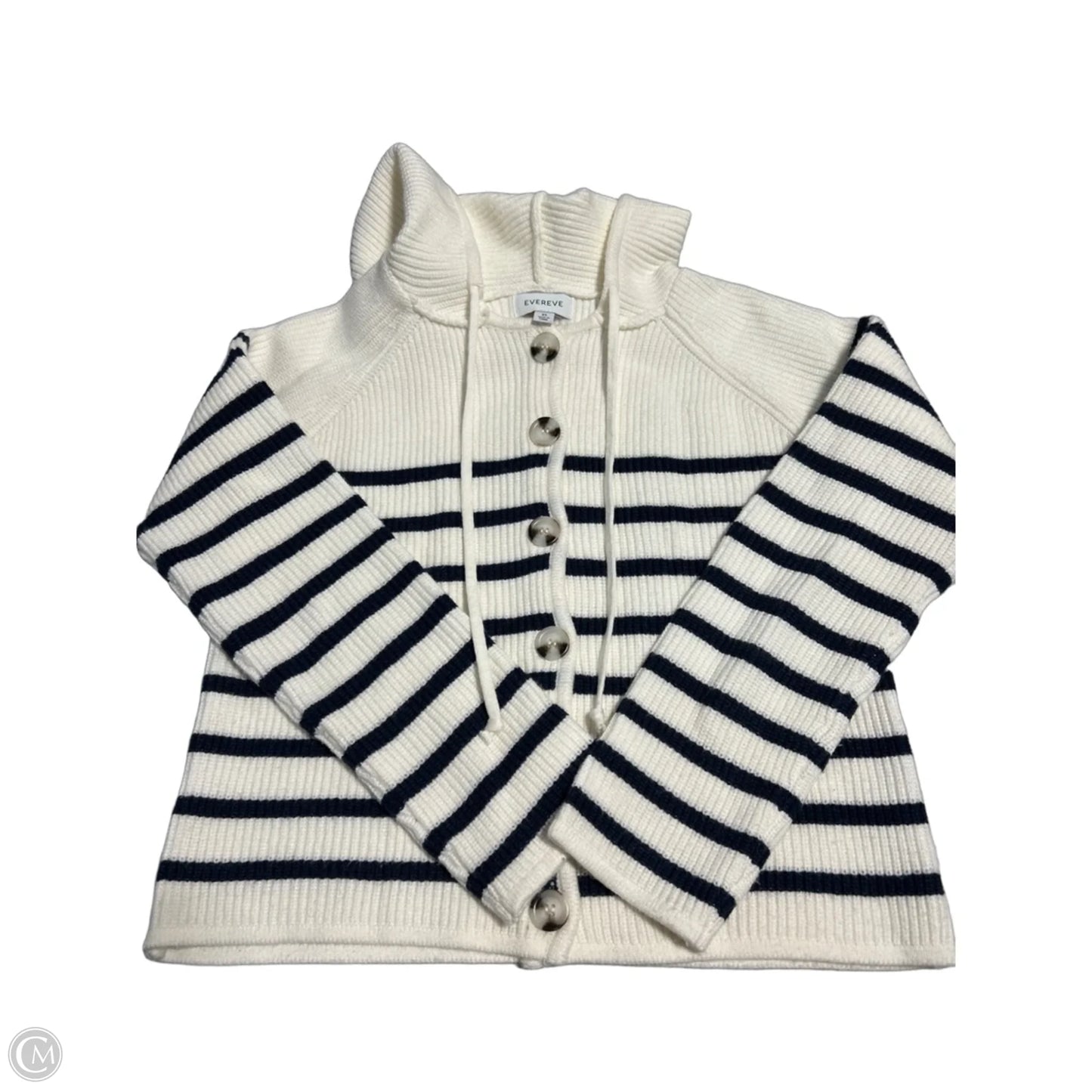 Cardigan By Evereve In Blue & Cream, Size: Xs