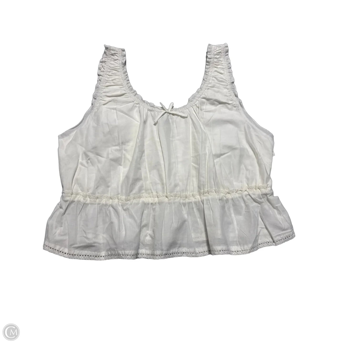 Top Sleeveless By Divided In White, Size: Xl