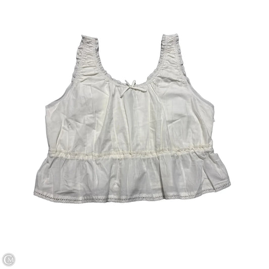 Top Sleeveless By Divided In White, Size: Xl