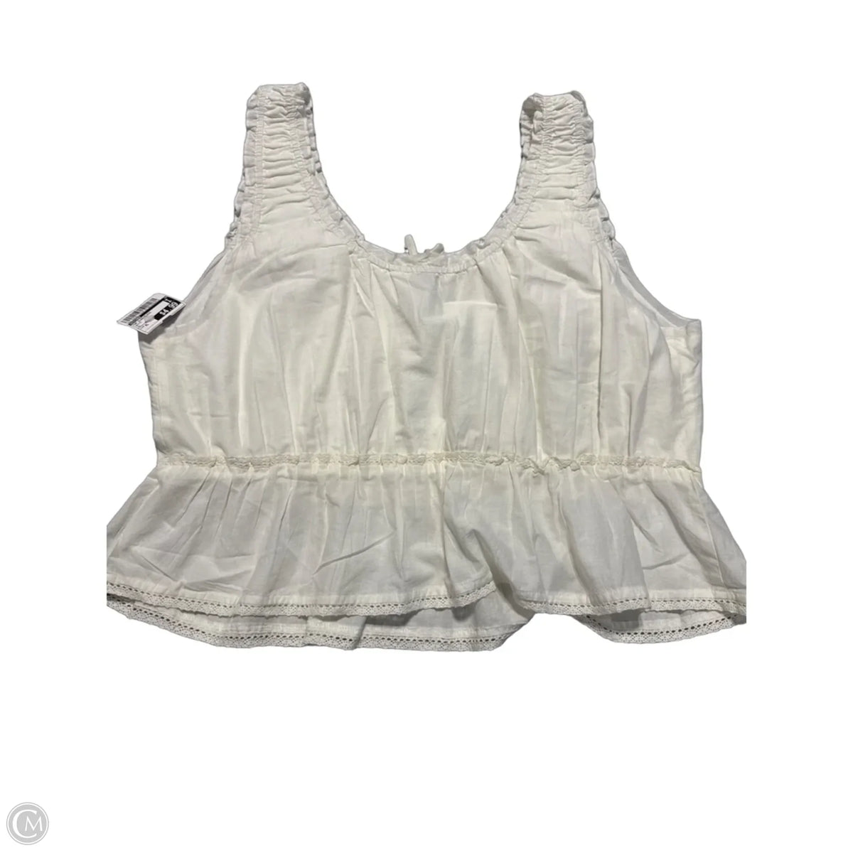 Top Sleeveless By Divided In White, Size: Xl