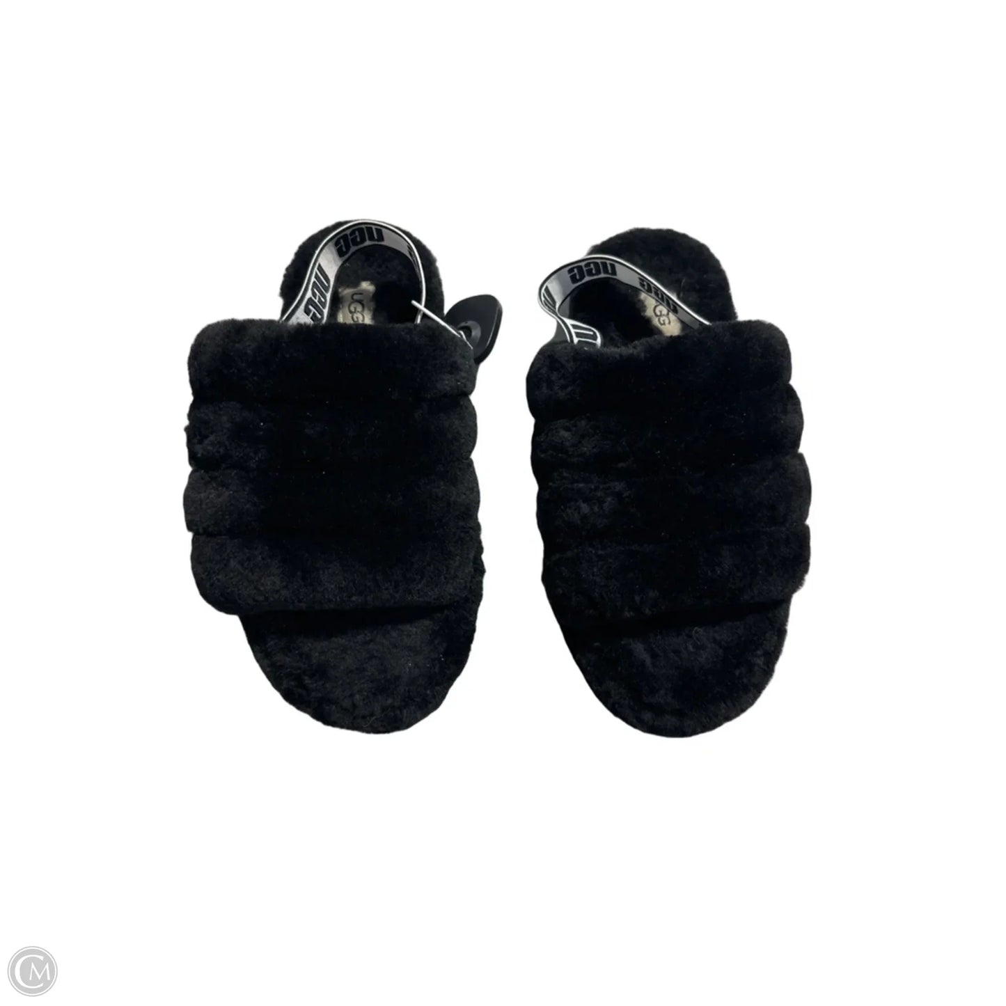 Slippers Designer By Ugg In Black, Size: 6