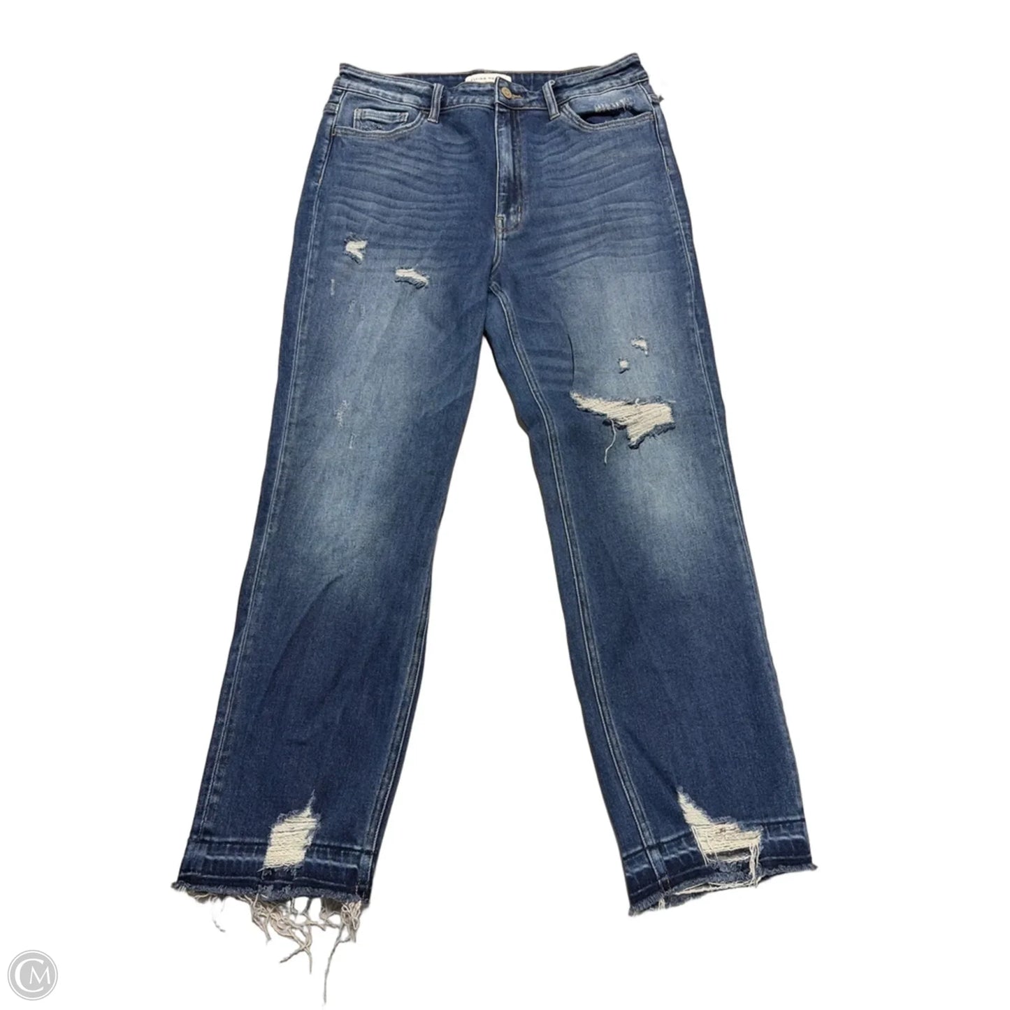Jeans Straight By Flying Monkey In Blue Denim, Size: 14
