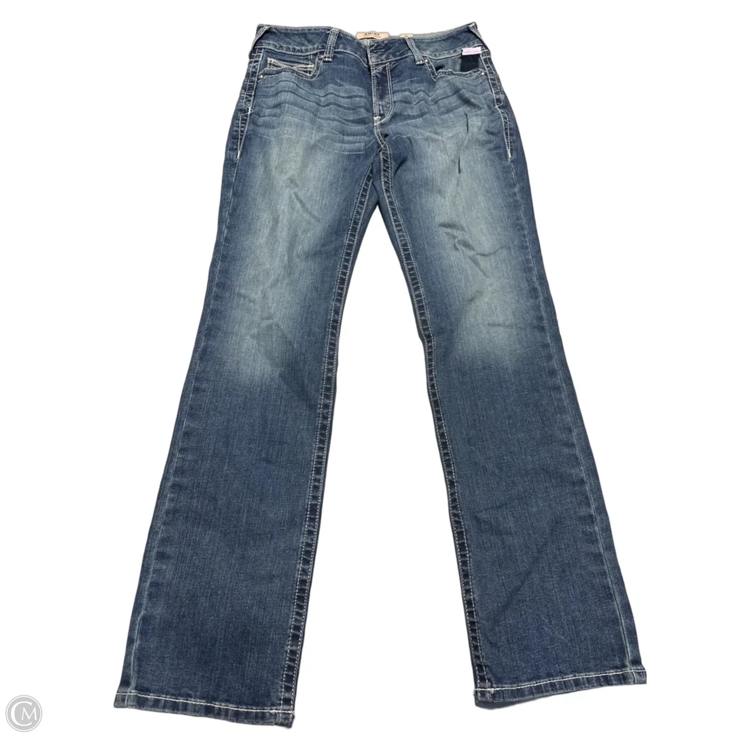 Jeans Straight By Ariat In Blue Denim, Size: 14l
