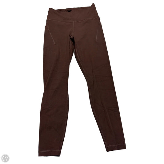 Athletic Leggings By Quince In Brown, Size: L