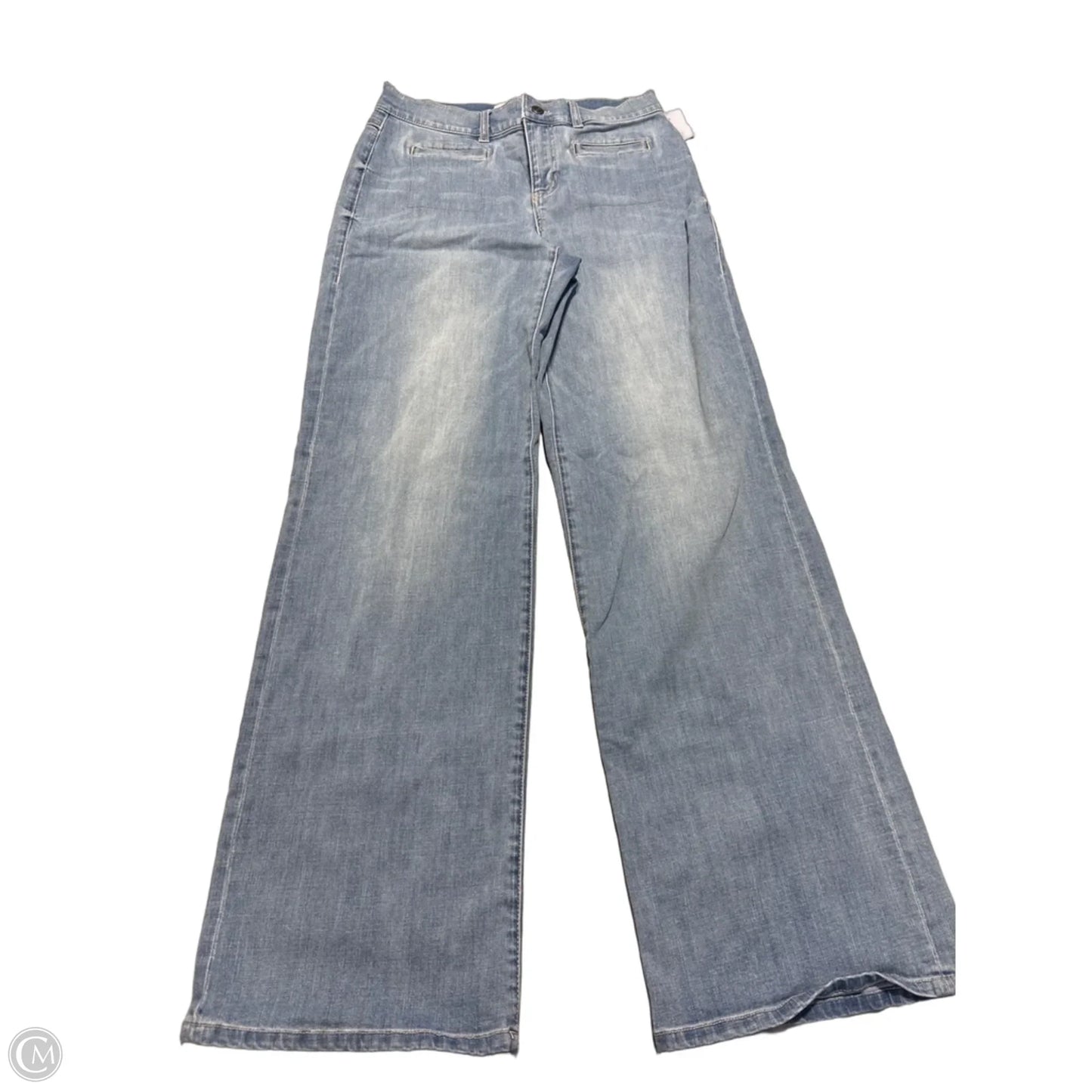 Jeans Wide Leg By Cabi In Blue Denim, Size: 10