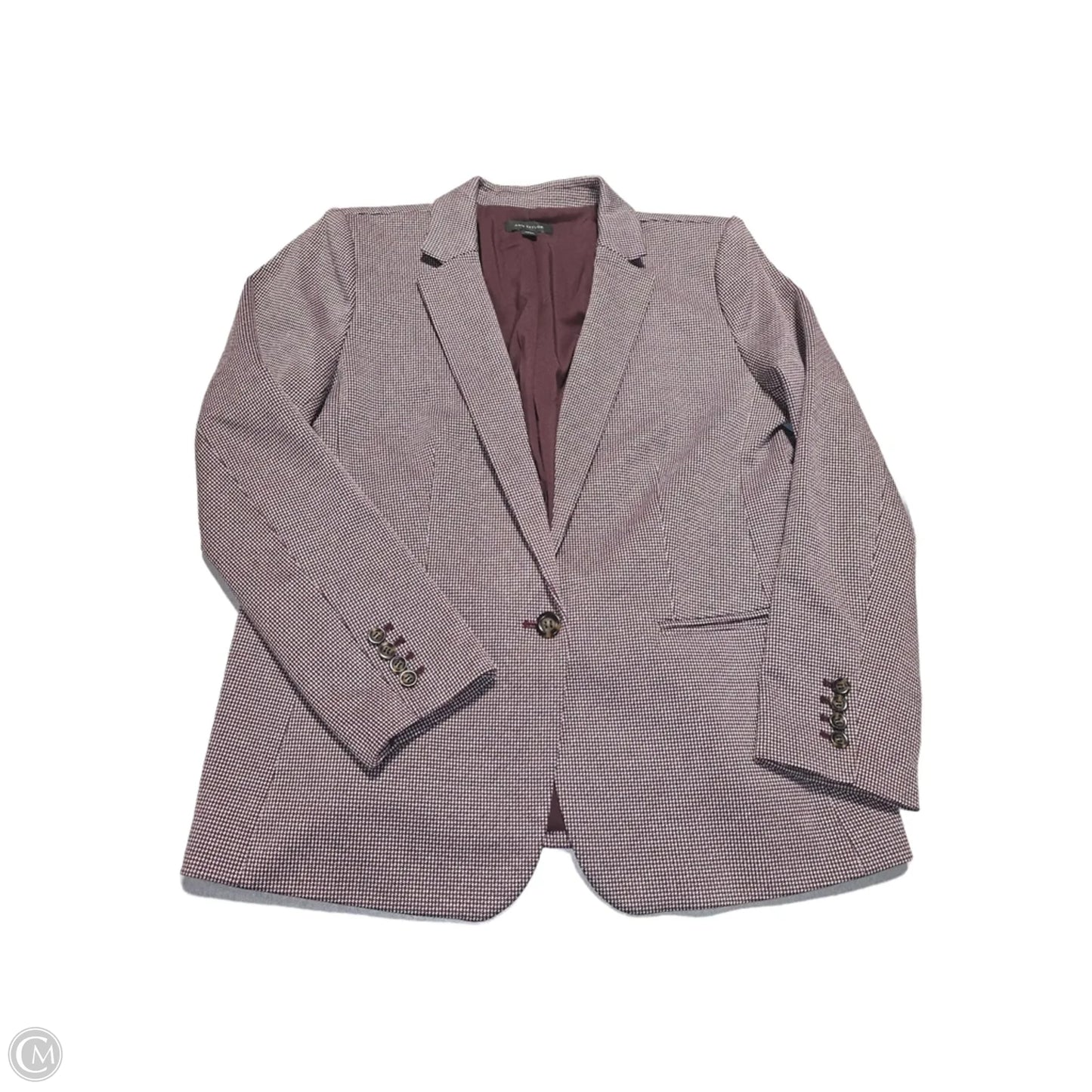 Blazer By Ann Taylor In Maroon, Size: 16
