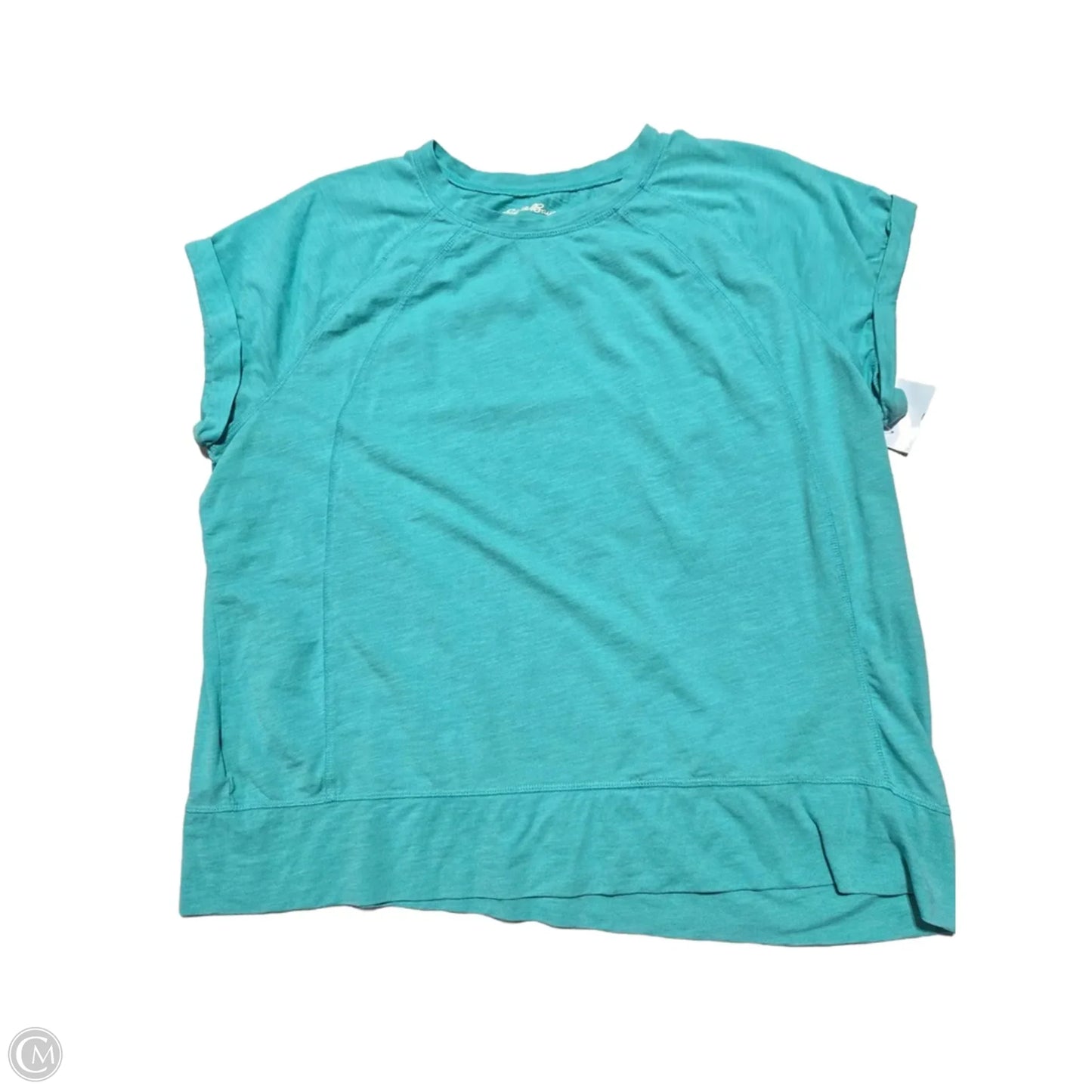 Athletic Top Short Sleeve By Eddie Bauer In Teal, Size: Xl